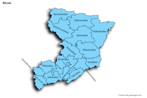 Mapas de muestra para Rivne (azul,sombrío)