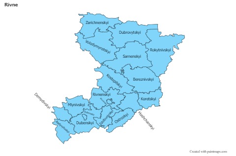 Mapas de muestra para Rivne (azul)