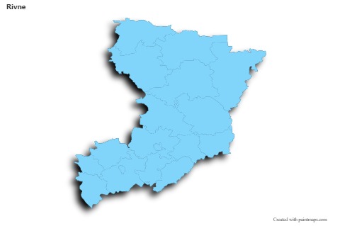 Mapas de muestra para Rivne (azul,contorno,sombrío)