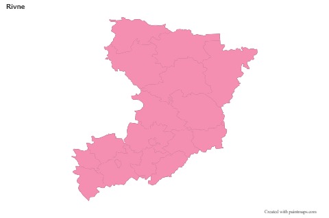 Mapas de muestra para Rivne (rosa,contorno)