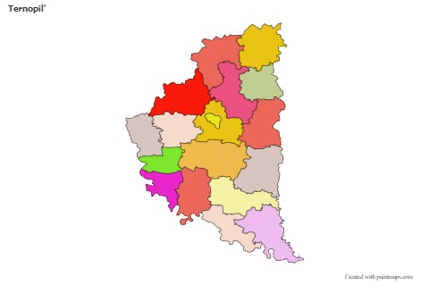 Ternopil' için Örnek Haritalar (renkli)