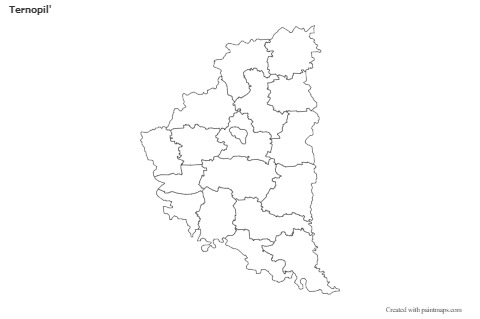 Ternopil' için Örnek Haritalar (siyah-beyaz)