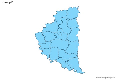 Ternopil' için Örnek Haritalar (mavi)