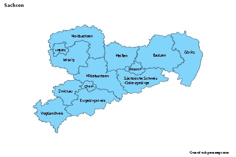 Contoh Peta untuk Sachsen (biru)