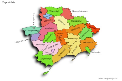 Contoh Peta untuk Zaporizhia (berwarna,bayangan)