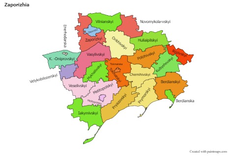 Contoh Peta untuk Zaporizhia (berwarna)