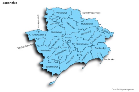 Contoh Peta untuk Zaporizhia (biru,bayangan)