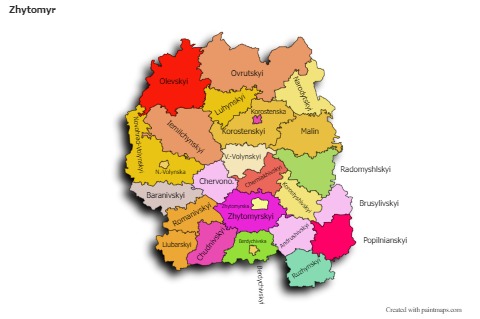 Sample Maps for Zhytomyr (colored,shadowy)