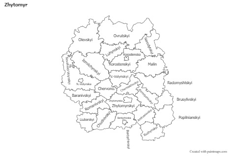 Sample Maps for Zhytomyr (black-white)
