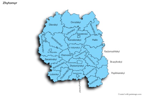 Sample Maps for Zhytomyr (blue,shadowy)