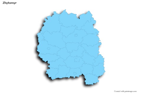 Sample Maps for Zhytomyr (blue,outline,shadowy)