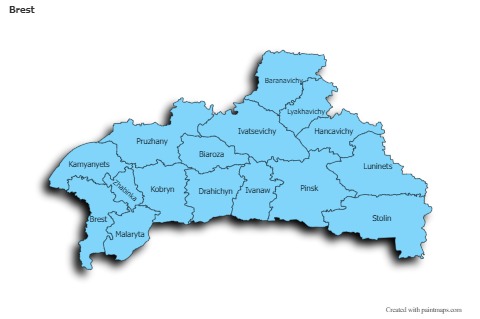 Contoh Peta untuk Brest (biru,bayangan)