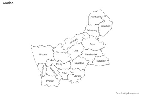 Mapas de muestra para Grodno (blanco-negro)