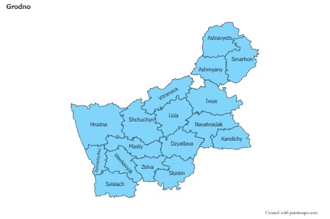 Mapas de muestra para Grodno (azul)