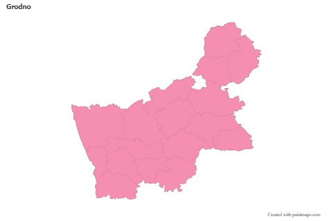 Mapas de muestra para Grodno (rosa,contorno)