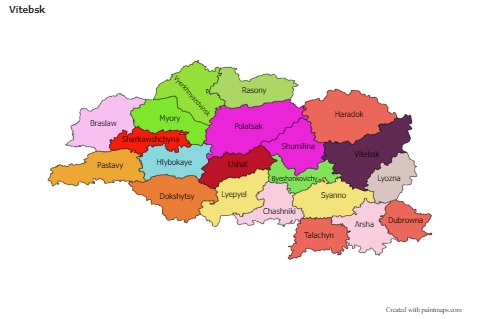 Vitebsk için Örnek Haritalar (renkli)
