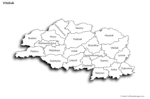 Vitebsk için Örnek Haritalar (siyah-beyaz,gölgeli)