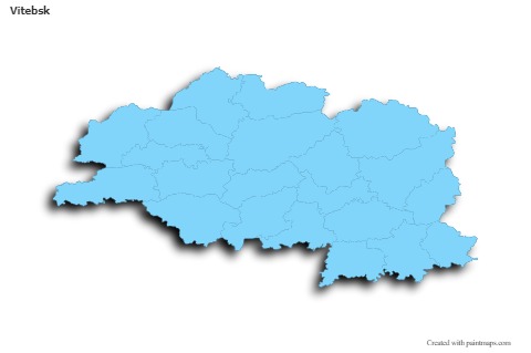 Vitebsk için Örnek Haritalar (mavi,anahat,gölgeli)