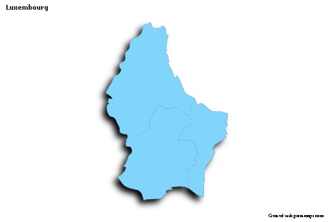 Sample Maps for Luxembourg (blue,outline,shadowy)