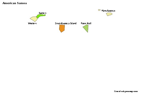Contoh Peta untuk Samoa Amerika (berwarna)