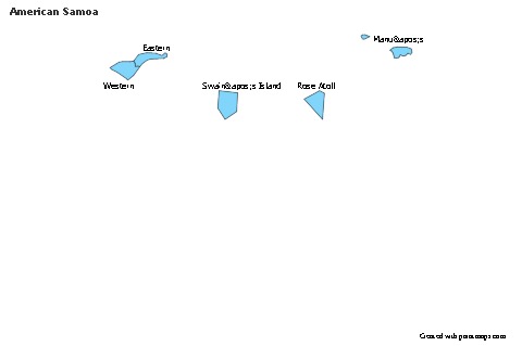 Contoh Peta untuk Samoa Amerika (biru)