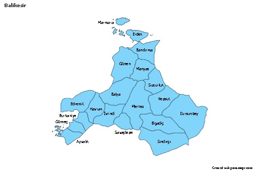 Sample Maps for Balikesir (blue)