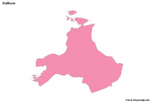 Sample Maps for Balikesir (pink,outline)