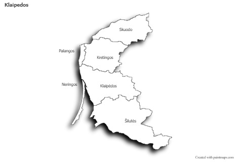 Sample Maps for Klaipedos (black-white,shadowy)