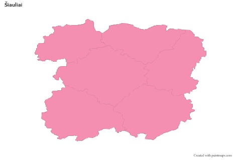 Šiauliai için Örnek Haritalar (pembe,anahat)