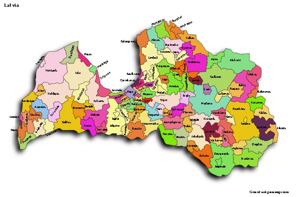 Sample Maps for Latvia (colored)