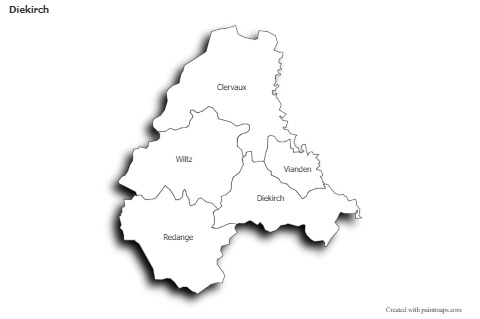 Sample Maps for Diekirch (black-white,shadowy)