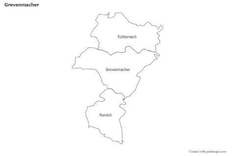 Contoh Peta untuk Grevenmacher (hitam-putih)