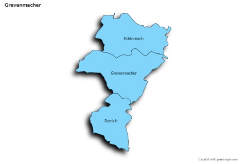 Contoh Peta untuk Grevenmacher (biru,bayangan)