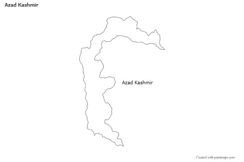 Contoh Peta untuk Azad Kashmir (hitam-putih)