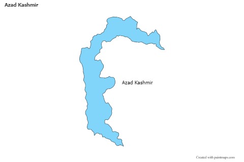 Contoh Peta untuk Azad Kashmir (biru)