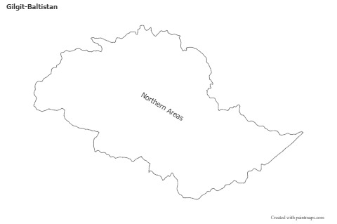 Contoh Peta untuk Gilgit-Baltistan (hitam-putih)