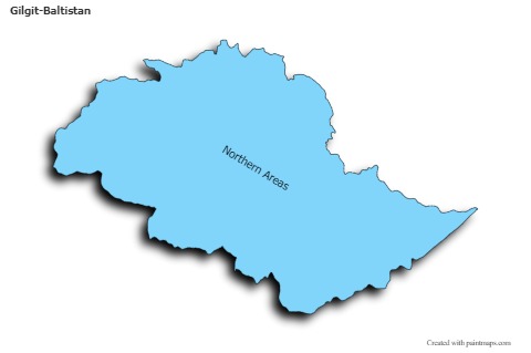 Contoh Peta untuk Gilgit-Baltistan (biru,bayangan)