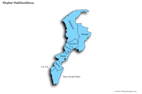 Khyber-Pakhtunkhwa için Örnek Haritalar (mavi,gölgeli)