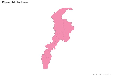 Khyber-Pakhtunkhwa için Örnek Haritalar (pembe,anahat)