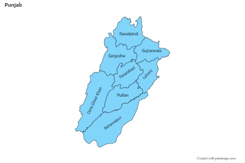 Mapas de muestra para Punjab (azul)