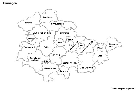Sample Maps for Thüringen (black-white)