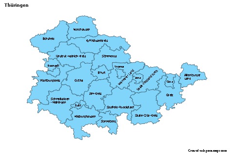Sample Maps for Thüringen (blue)
