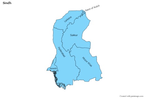Mapas de muestra para Sindh (azul)