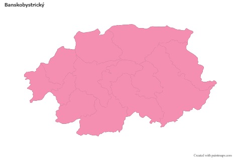 Mapas de muestra para Banskobystrický (rosa,contorno)