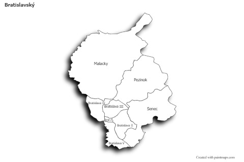 Bratislavský için Örnek Haritalar (siyah-beyaz,gölgeli)