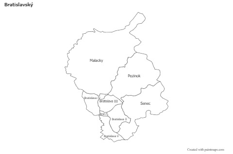 Bratislavský için Örnek Haritalar (siyah-beyaz)