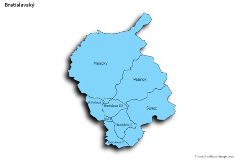 Bratislavský için Örnek Haritalar (mavi,gölgeli)