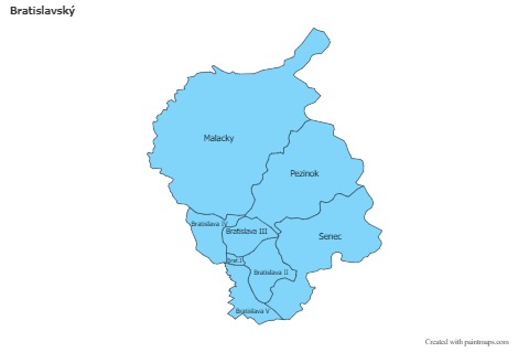 Bratislavský için Örnek Haritalar (mavi)