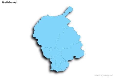 Bratislavský için Örnek Haritalar (mavi,anahat,gölgeli)