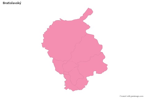 Bratislavský için Örnek Haritalar (pembe,anahat)